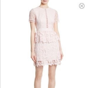 Ted baker layer lace pink skater dress NWT